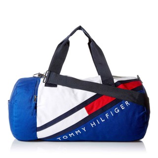 Tommy Hilfiger 旅行袋 運動包 大款 波士頓包 帆布包 籃球包 側背包 T44874 藍/白色 (現貨)