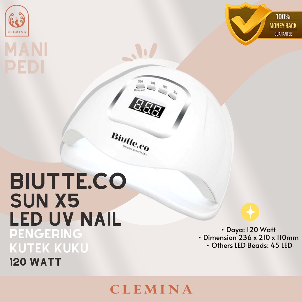 Biutte.co 指甲油烘乾機 SUN X5 Max LED UV 指甲烘乾機 120W