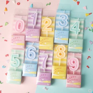 ☆現貨☆A12馬卡龍數字 生日蠟燭 慶生蠟燭 蛋糕蠟燭 周歲蠟燭