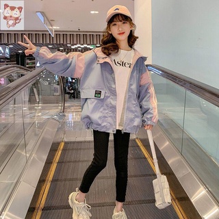 女童秋冬外套女童外套春裝新款洋氣女孩大童上衣網紅春秋薄款韓版時髦風衣