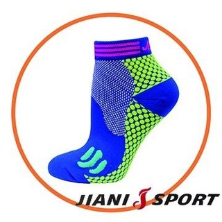 JIANI SPORT MST 檢驗款 重壓型 超馬 慢跑短襪 JS15 寶藍綠 不起水泡專業襪 慢跑 超馬 三鐵 運動