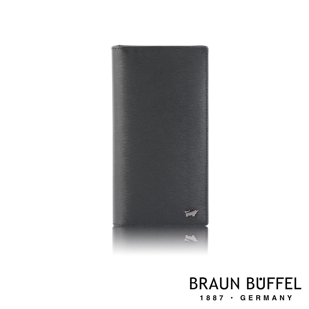 【BRAUN BUFFEL 德國小金牛】【預購商品】台灣總代理波索 15卡拉鍊零錢袋長夾 (網路限定)-黑/BF386-