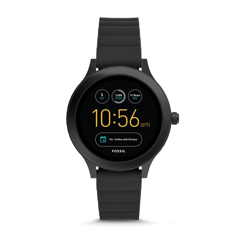 Fossil Q Venture Gen 3 智慧手錶 Ftw6009 42mm 全黑矽膠錶帶款