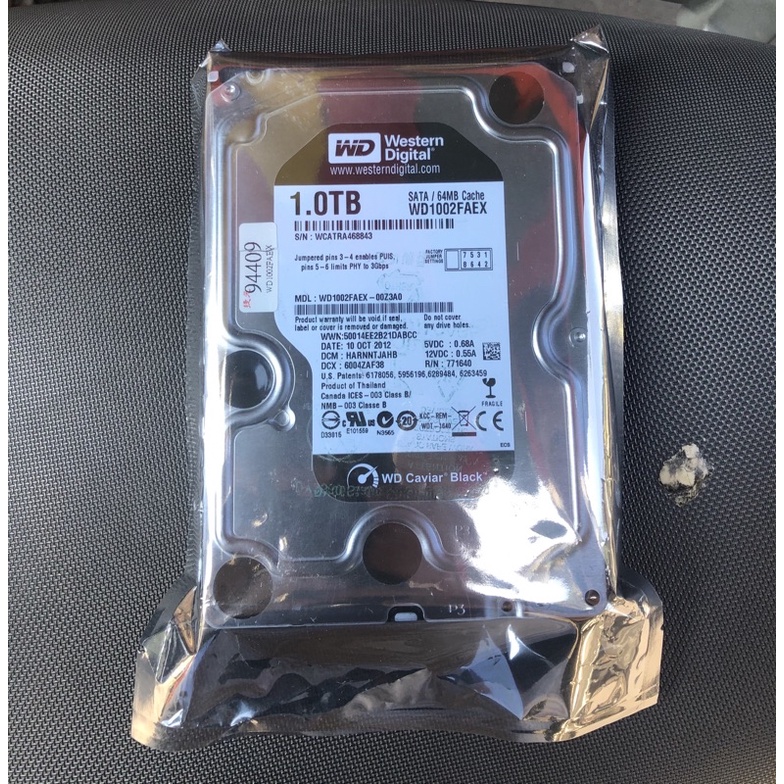 靜電袋未拆 WD WD10EZEX 1TB 64MB 1T 硬碟 三重自取1000元 非4T/2T/500G/320G