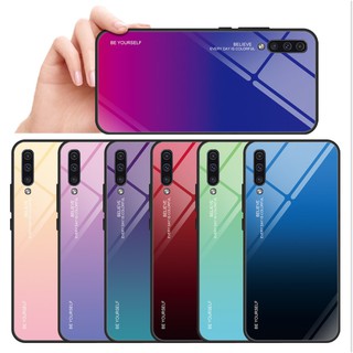 三星手機殼漸變玻璃A9star超薄防摔2018A7 A9創意A6plus保護套2018 A8
