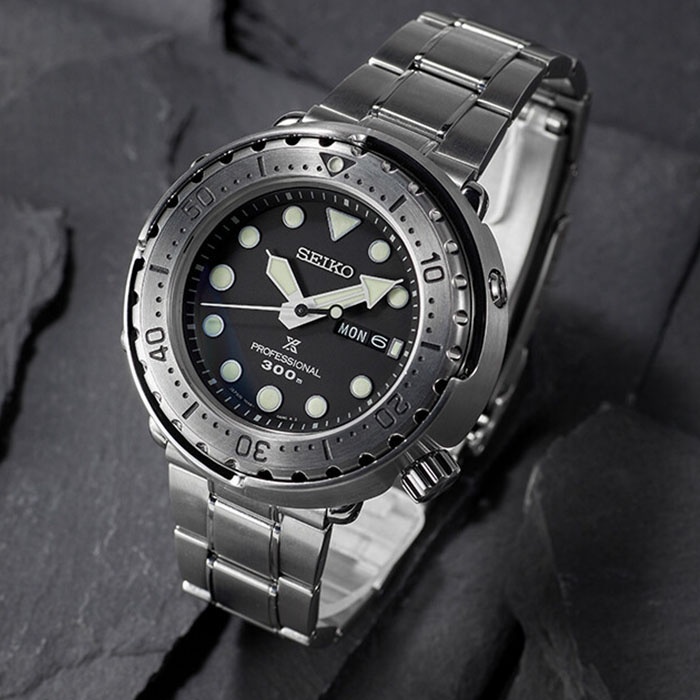 《SEIKO精工》Prospex 鋼錶帶 鮪魚罐頭 S23633J1 三百米 潛水男錶 7C46-0AN0S 銀 台南