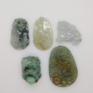 五選一天然緬甸玉A貨翡翠貔貅龍咬珠馬到成功羊烏龜長壽招財吉祥保平安圓滿如意墬子吊墬玉墬掛件M組