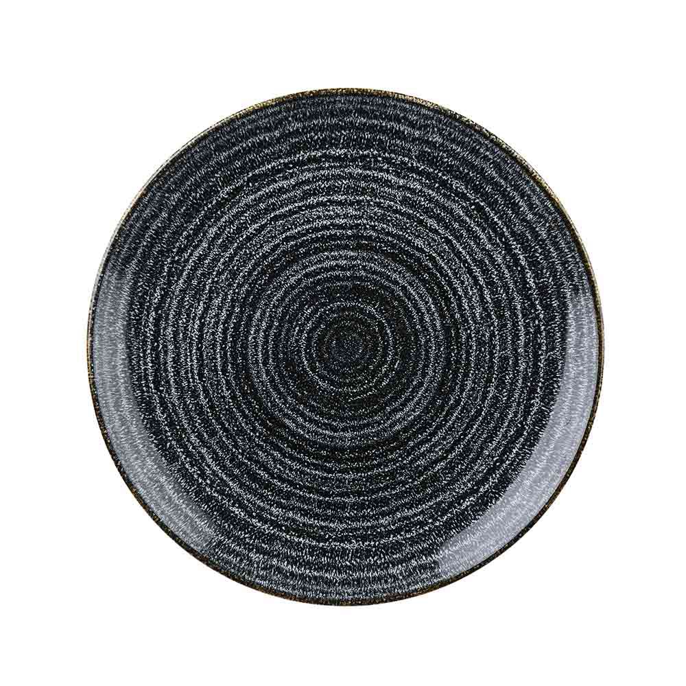 【CHURCHiLL】Studio Print年輪系列-圓形22cm餐盤-黑色