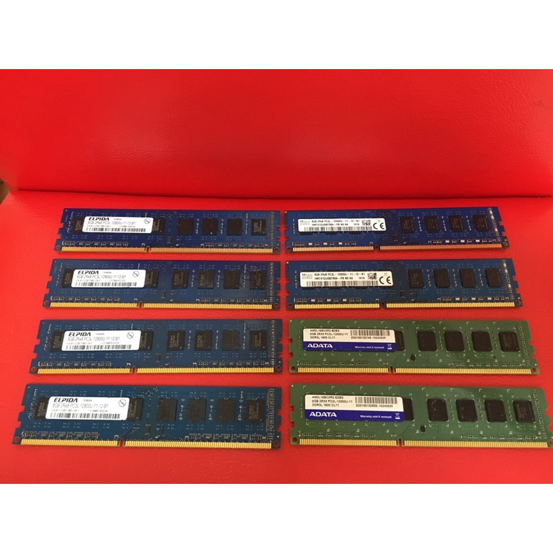 二手Adata/ 海力士/ELPIDA DDR3L 8G PC3L-12800U 雙面顆粒 桌機記憶體 桌上型電腦記憶體