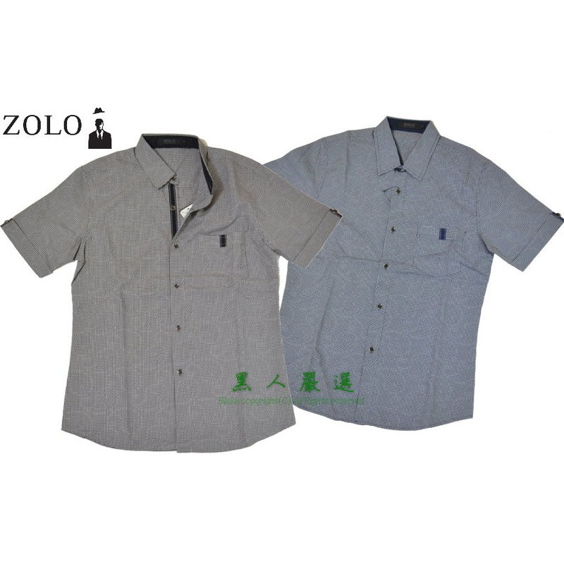 日本品牌精梳棉修身剪裁zolo 百貨專櫃貨黑色藍色短袖襯衫m號l號 Za40 蝦皮購物