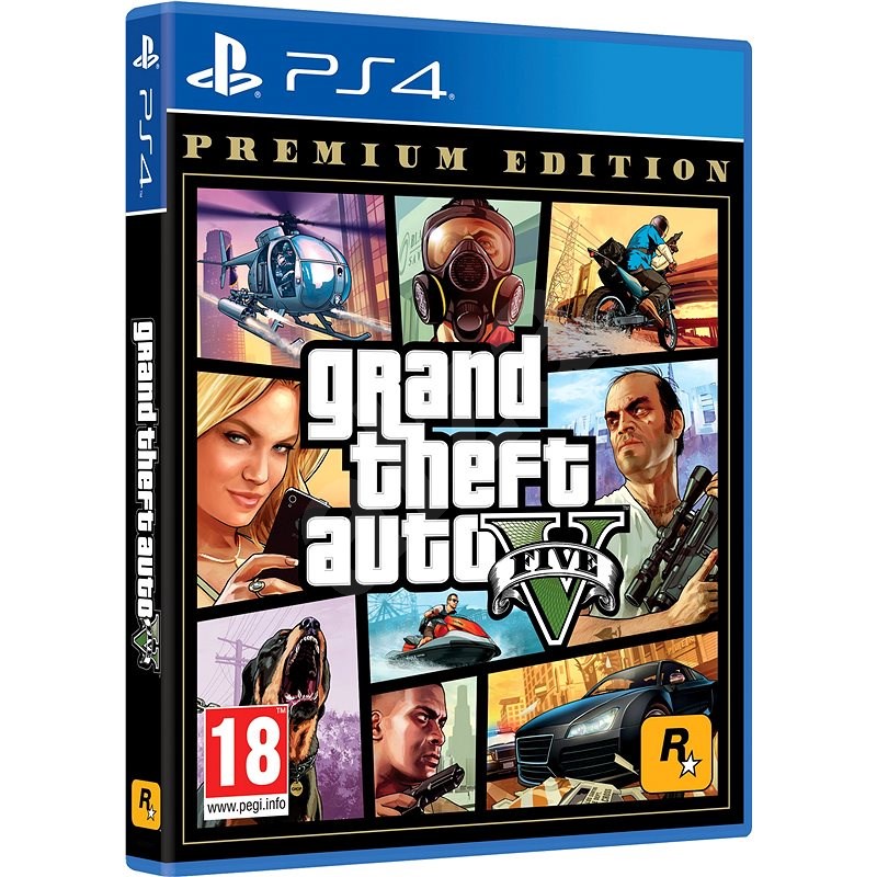 全新 PS4 原版遊戲片, GTA5 俠盜獵車手 5 高級版 英文包裝 中英文合版