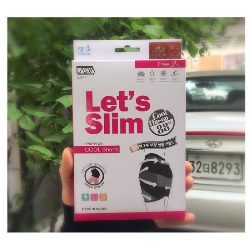 韓國 Let's Slim 冰絲超彈力提臀安全褲 (黑/白)各一現貨