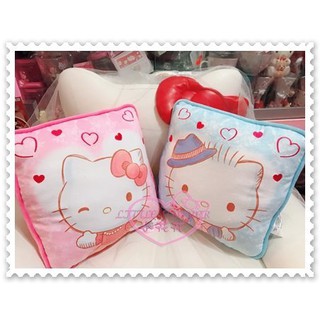 ♥小公主日本精品♥ Hello Kitty Daniel 丹尼爾枕頭對枕方枕小枕頭午睡枕刺繡圖案粉色藍色96302002