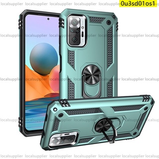 軍士指環紅米Note10 5G手機殼紅米note10S防摔殼紅米note10pro保護殼 全包防摔 指環支架手機殼