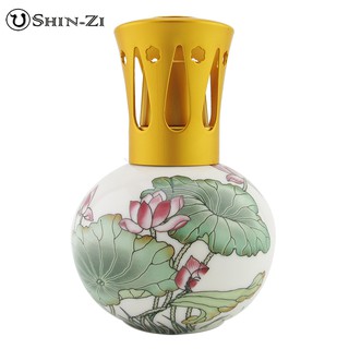 【獨家】350ml陶瓷手工大薰香瓶(贈大蕊頭) 蓮花紅-圓-限量款 薰香汽化精油專用 高質感送禮嚴選 裝飾珍藏 含配件