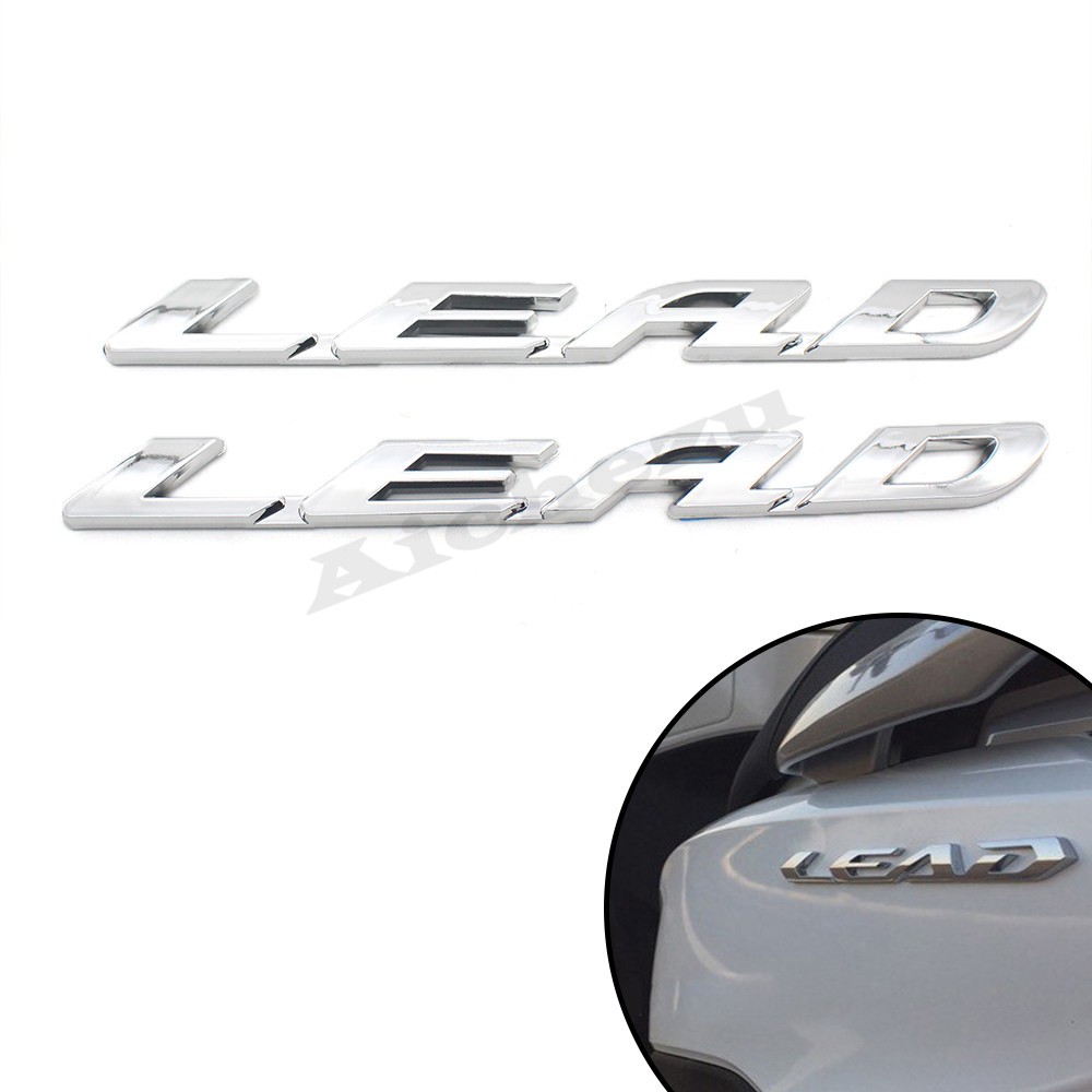 經典摩托車賽車銀色汽車貼紙 改裝摩托車汽車貼花徽章 適用於Honda 本田 LEAD 125/100/110