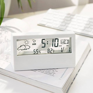 臺灣現貨 質感 透明 時鐘 鬧鐘 溫度計 日期 學生 宿舍 迷你鐘 貪睡 鬧鈴 電子鐘 生日 禮物 交換