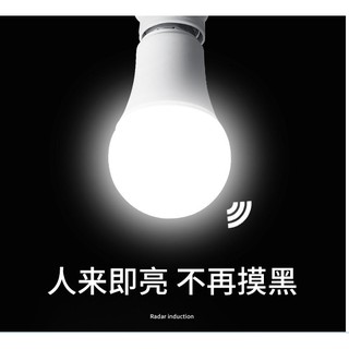 雷達感應燈 人體感應燈 12W E27 LED燈泡 人體感應防盜燈 樓梯燈/車庫燈泡/走道燈/浴室燈/陽臺燈感應燈燈泡