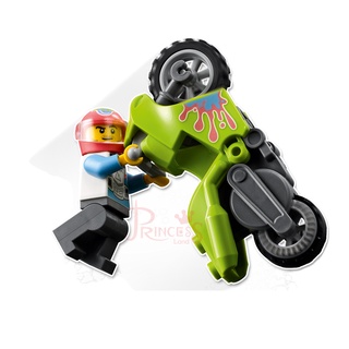 公主樂糕殿 樂高 LEGO 特技摩托車 車手 摩托車+人偶 重機 (磨輪驅動裝置) 60295 萊姆綠 拆售 B008