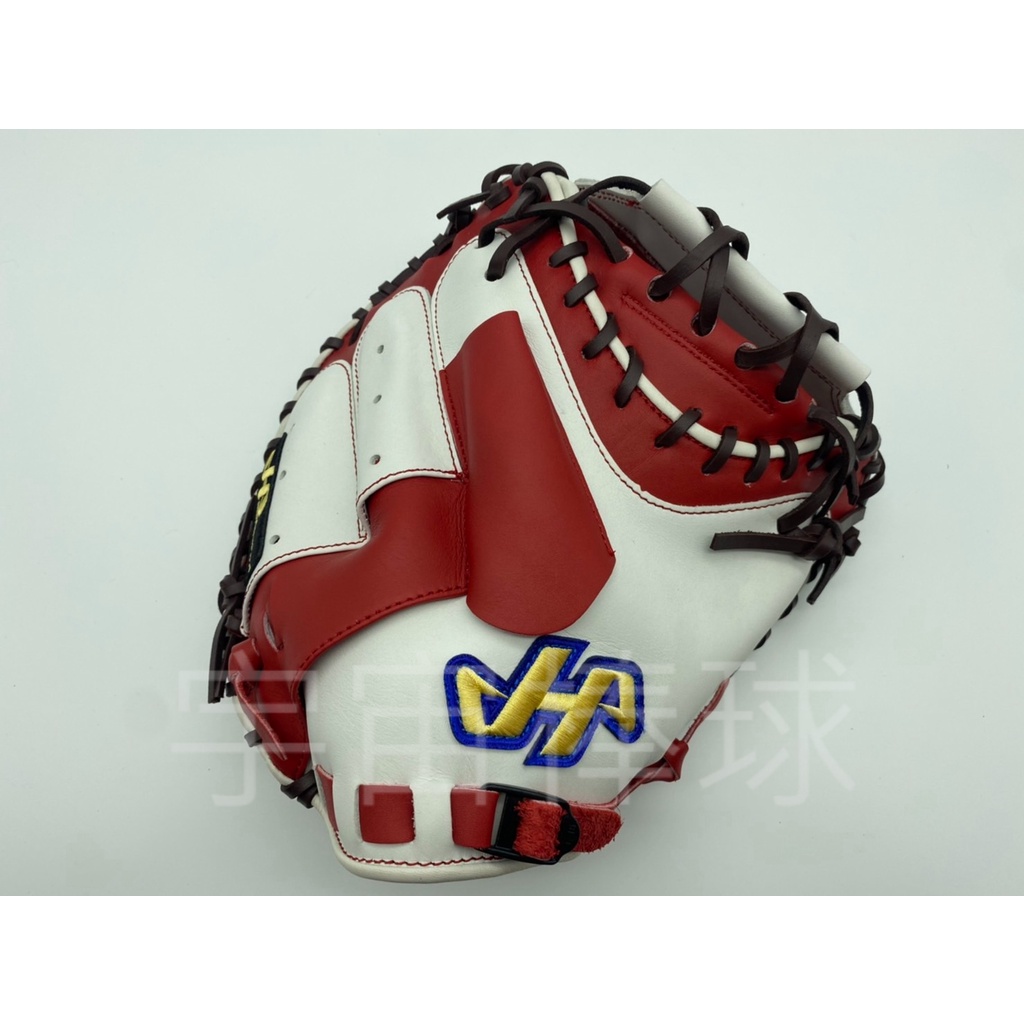 ※宇宙棒球※ HA HATAKEYAMA Pro Model 棒壘球手套 捕手用 蛇腹設計 紅/白  出清優惠價