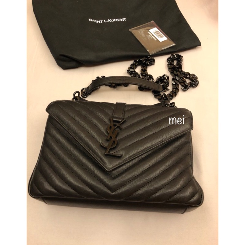 Ysl 學院包saint Laurent 黑色黑鍊ysl包包手提包肩背包 蝦皮購物