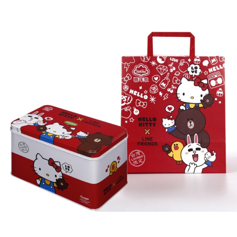 2016限量 Hello Kitty x Line芝麻蛋捲禮盒320g