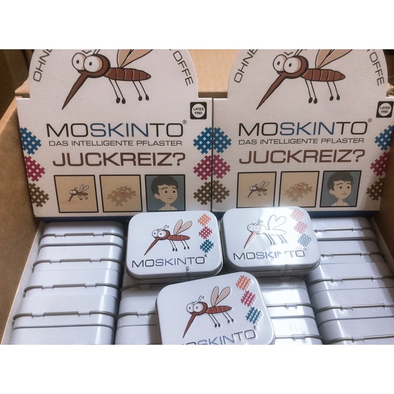 德國 🔥現貨MOSKINTO蚊蟲叮咬止癢貼42片鐵盒組
