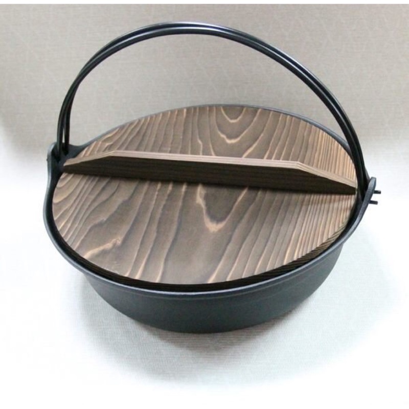 日本製盛榮堂 南部鐵器 鑄鐵 30cm 圍爐鍋 鐵鍋