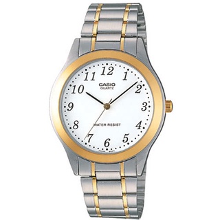 【CASIO】卡西歐 復古風尚阿拉伯數字金色男錶-白麵 MTP-1128G-7B 臺灣卡西歐保固一年