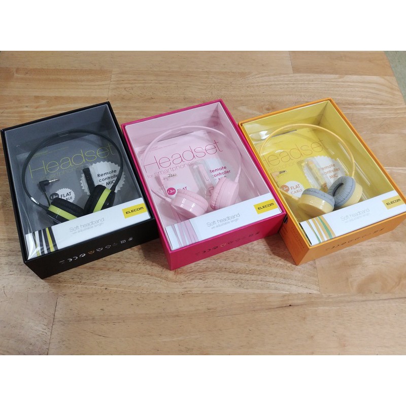 [全新未拆3組一起賣]ELECOM耳機EHP-OH200 水果硬糖馬卡龍耳罩式耳機(有通話功能)
