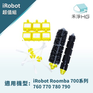 禾淨家用HG iRobot Roomba 760 770 780 790掃地機副廠配件(膠刷 濾網 邊刷組)