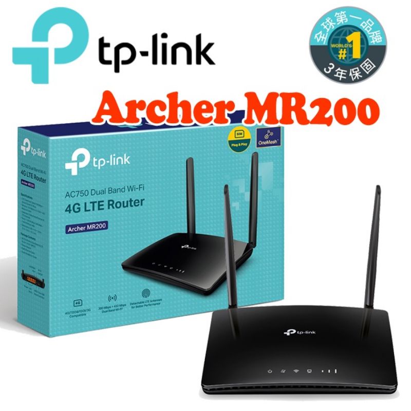 TP-LINK Archer MR200 AC750 無線雙頻 4G 進階版 LTE 極速 路由器