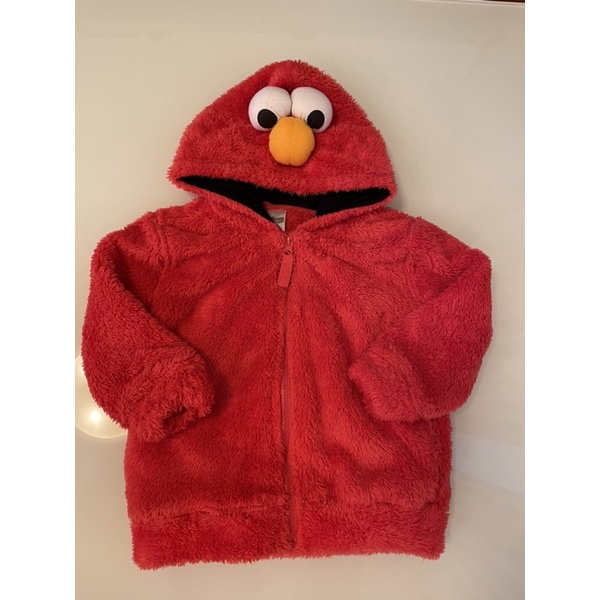 二手童裝～ 芝麻街 Elmo 立體造型 超舒服保暖毛毛 兒童連帽外套
