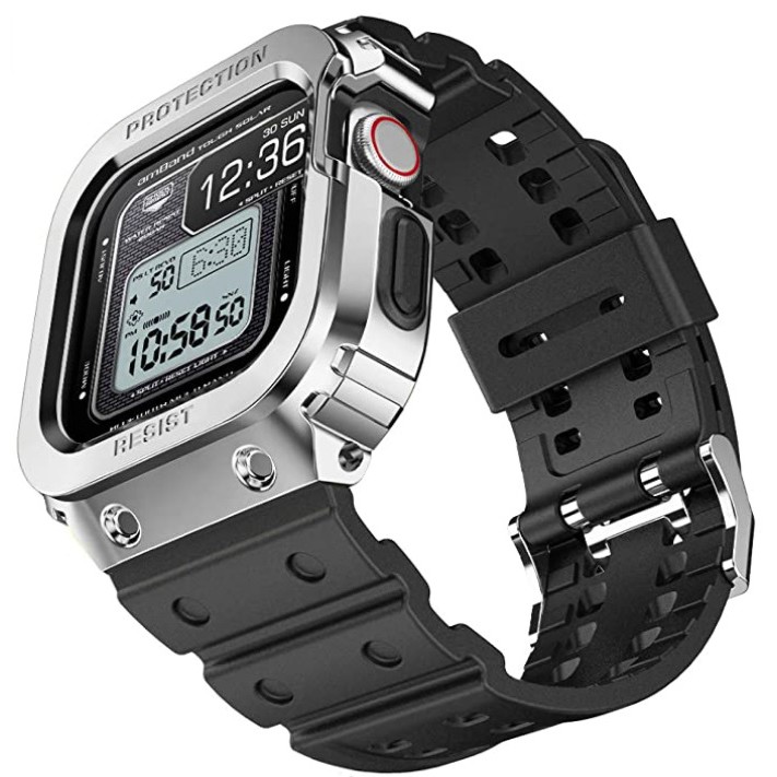 ㊣USA Gossip㊣ amBand 不鏽鋼保護殼 Apple Watch 錶帶 軍規級 G-Shock 樣式