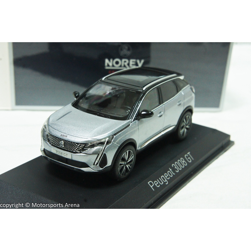 【特價現貨】1:43 Norev Peugeot 3008 GT 2020 銀色/藍色