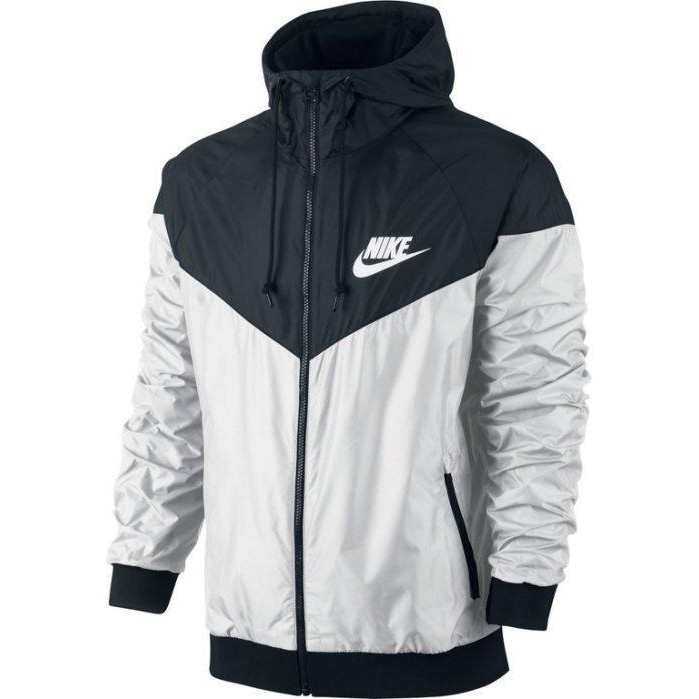 nike windrunner black and white