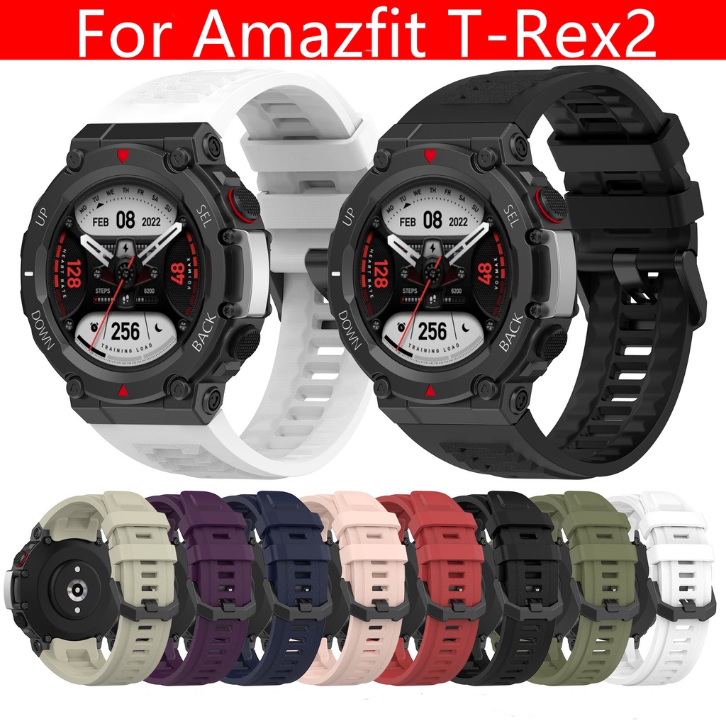Amazfit Trex2 智能手錶帶矽膠錶帶替換手鍊, 用於 Amazfit T-Rex 2 Correa 皮帶