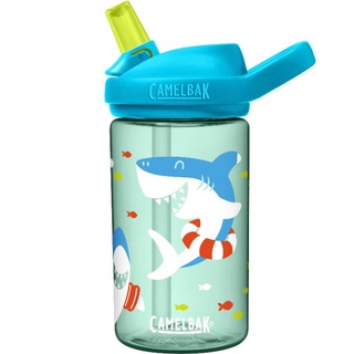 6月活動促銷~《贈防塵蓋~》美國 CAMELBAK 400ml eddy+ kids兒童吸管運動水瓶RENEW 戲水鯊魚
