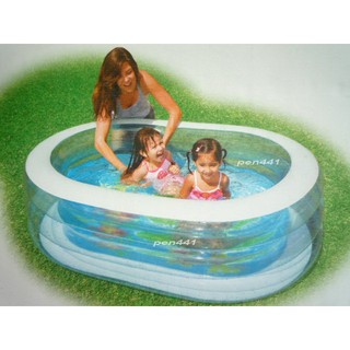 玩樂生活 美國INTEX 57482橢圓型充氣游泳池 兒童戲水池 幼兒夏天玩水池 嬰兒遊戲球池(免費維修 瑕疵換新品)