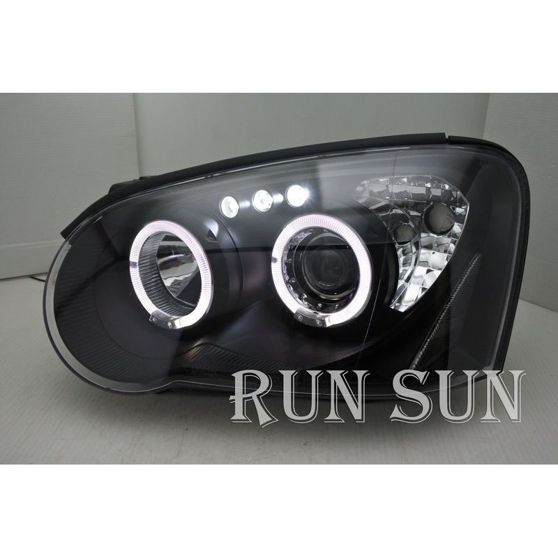 ●○RUN SUN 車燈,車材○● 全新 速露陸 03 04 05 06 IMPREZA GDB 黑框光圈魚眼 大燈