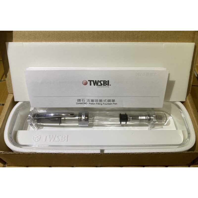 臺灣 TWSBI 三文堂 鑽石580AL活塞吸墨式鋼筆-EF 二手全新僅拆封檢查(自售)