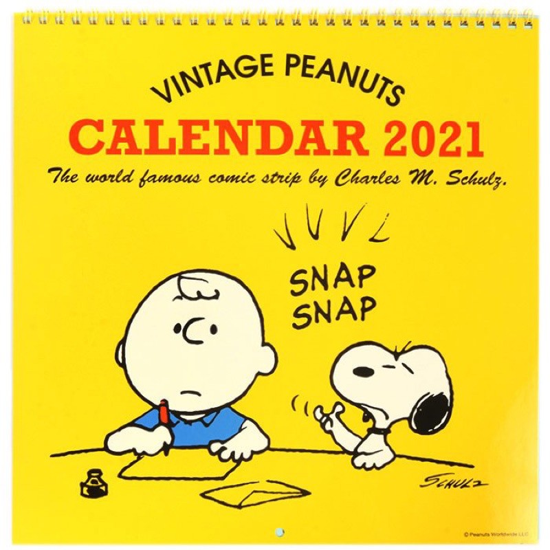 日本 Peanuts Snoopy 史努比 史奴比 2021 月曆 壁曆 掛曆 行事曆 年曆