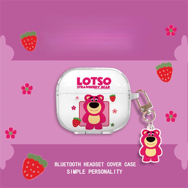 LENOVO 聯想 LP40 Pro 軟耳機保護套透明卡通彩色暴力熊和美少女