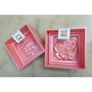 10 厘米方形粘米模具玫瑰/蓮花形 - 翡翠蘭花品牌