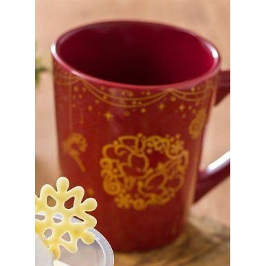 Ariel's Wish-日本東京迪士尼2018聖誕節35週年耶誕紅米奇米妮英式浪漫優雅雕花馬克杯咖啡杯水杯點心杯-現貨