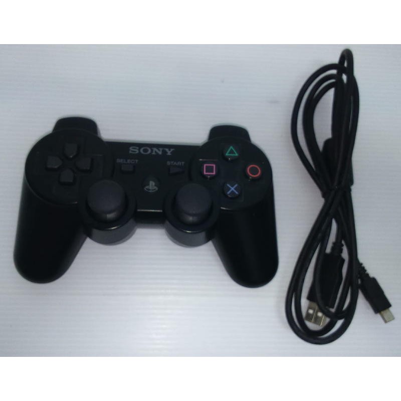 [現貨]PS3 SONY黑色原廠手把(附SONY原廠PS3手把USB充電線)