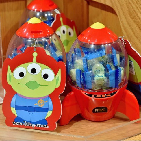 東京迪士尼樂園 玩具總動員 三眼怪 火箭筒 夾娃娃造型糖果罐 預購
