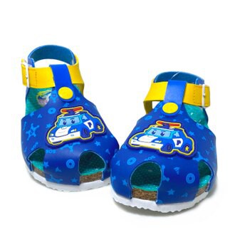 金英鞋坊救援小隊-POLI波力 童款造型包趾伯肯涼鞋 [POKT91146] 藍 MIT台灣製造