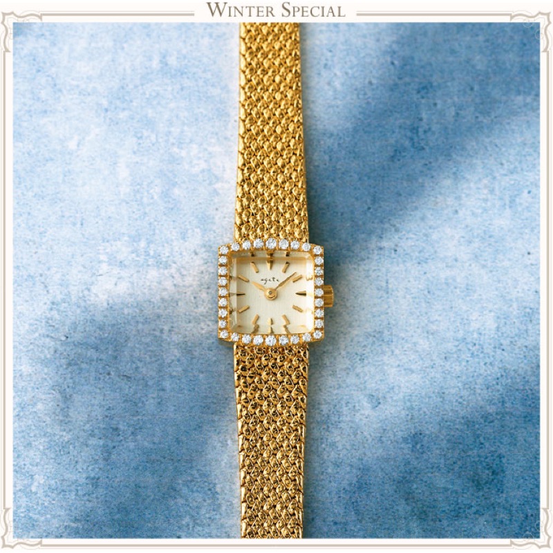 「專屬賣場」Agete 絕版 限量 聖誕節 鑽石手錶 腕錶 附保卡 盒卡全 奢華 珠寶