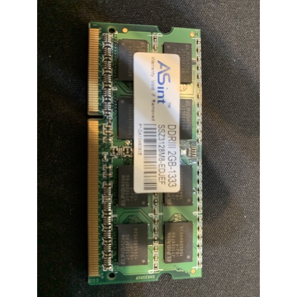 ASint DDR3 1333 2G 筆電專用